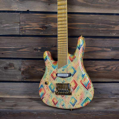 Rainbow Snakeskin Hamer Virtuoso 36 Fret Lefty | Reverb Poland
