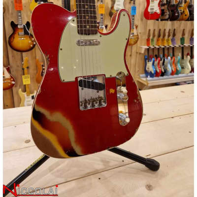 Fender Custom Shop Limited Edition '60 Tele Heavy Relic Aged Candy Apple Red Over 3-Color Sunburst for sale