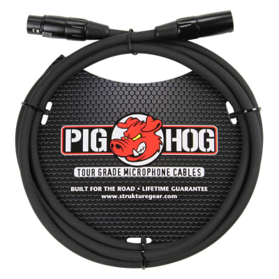Pig Hog 8mm Tour Grade Microphone Cable, 6ft XLR (PHM6) Black (6', 6-foot) image 1
