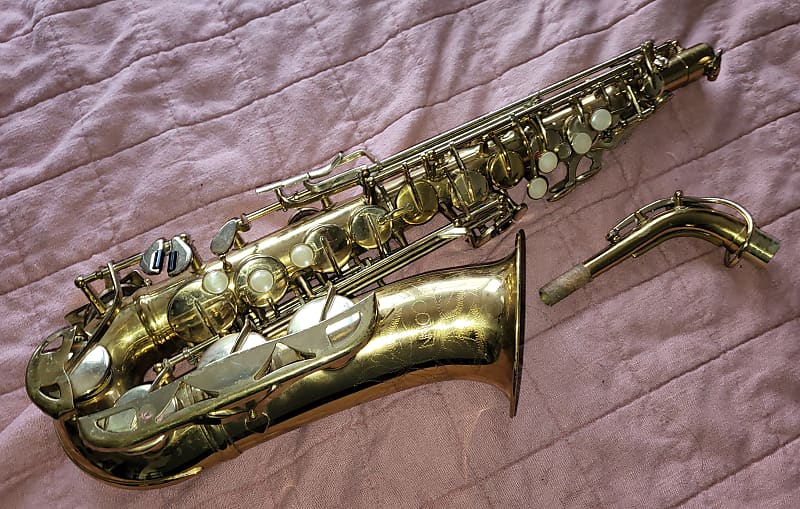 Vintage 1970 Conn Alto Saxophone Project Horn with Neck Reverb