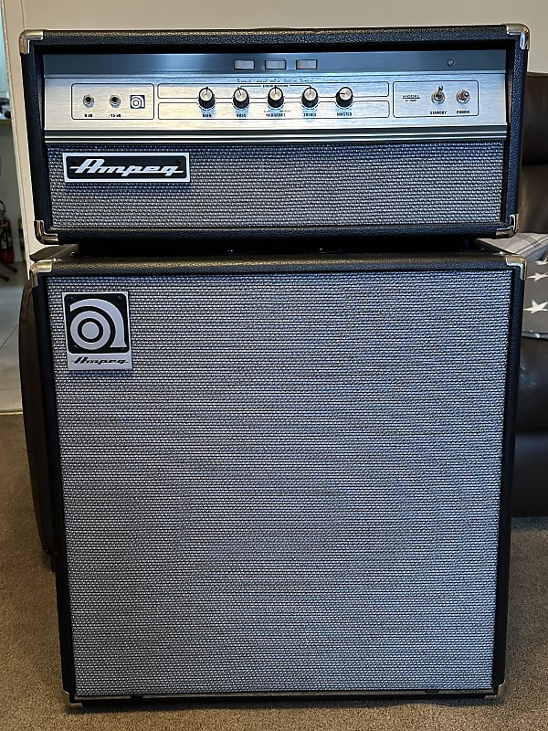 Ampeg V4B Amp and SVT 212 Cab (with Roqsolid covers) Reverb UK