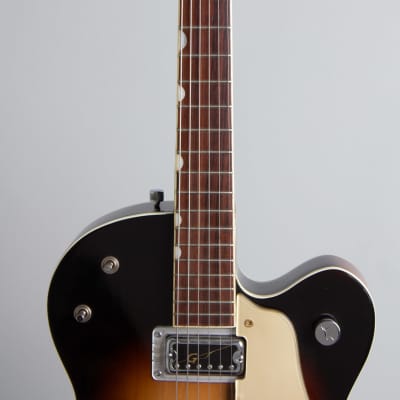 Gretsch  Model 6117 Double Anniversary Arch Top Hollow Body Electric Guitar (1962), ser. #50561, original two-tone grey hard shell case. image 8