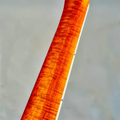 Tele-Style Amber Flame Maple Neck, Maple Fingerboard image 13