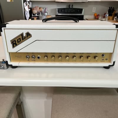 Rola Amplification Lead 100 2020 White near mint.  Killer Marshall Plexi style tones.  Made in USA image 1