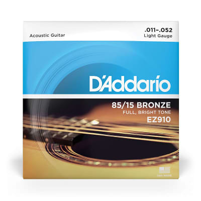 D'Addario EZ910 Acoustic Guitar Strings, Bronze, 11-52 Gauge. Bright, Full Sound image 14