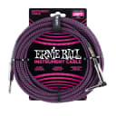 Ernie Ball 6068 Straight/Angle Braided Black/Purple Braided 25ft