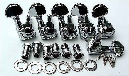 Guitar Parts WILKINSON MINI ROTOMATIC Roto - 6 In Line - TUNERS SET - Chrome image 1
