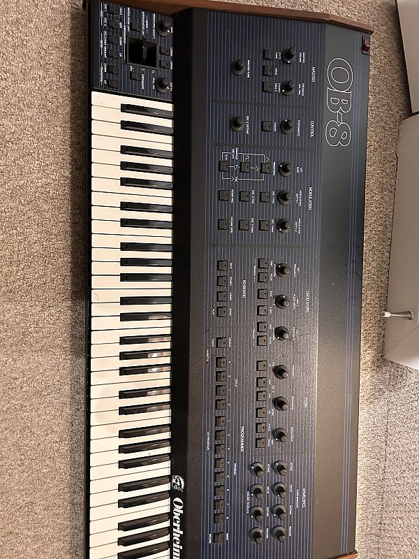 Oberheim OB-8 61-Key 8-Voice Synthesizer 1983 - Blue with Wood Sides image 1