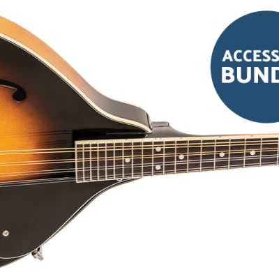 Washburn M1K A-Style Mandolin Pack Sunburst w/ Gig Bag, Pitch Pipe, Strap, Pick image 2