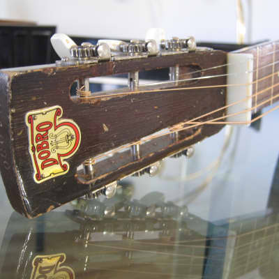 1960s Dobro Resophonic Square-Neck Guitar Rudy Dopyera Made Long Beach CA All Original Sunburst image 16
