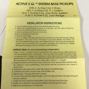 Seymour Duncan Active EQ Bass Pickups AJJ-1 Neck and Bridge image 10