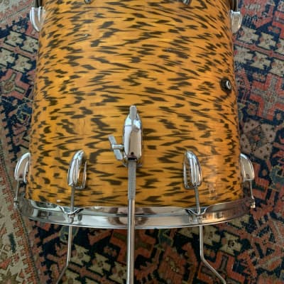 1962-1970 Slingerland 20/16/12 yellow tiger pearl vintage drums image 15