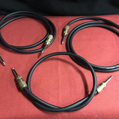 1/4" TS Easy-Lock Cables- Vintage 1980's Set of 3 image 1