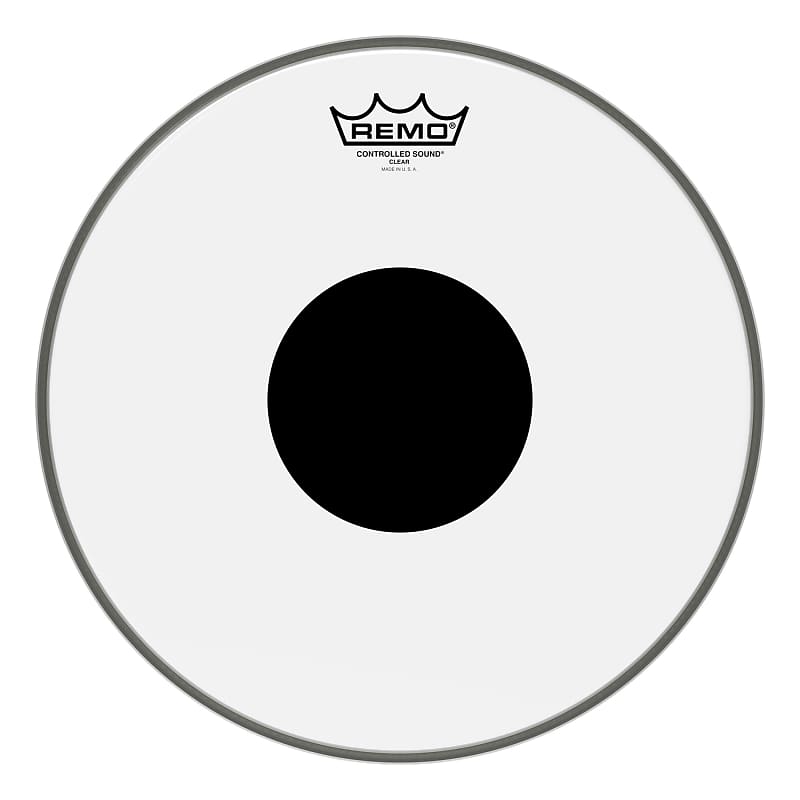 Remo CS-0313-10 Controlled Sound Clear Black Dot Drumhead Top Black Dot. 13"*Make An Offer!* image 1