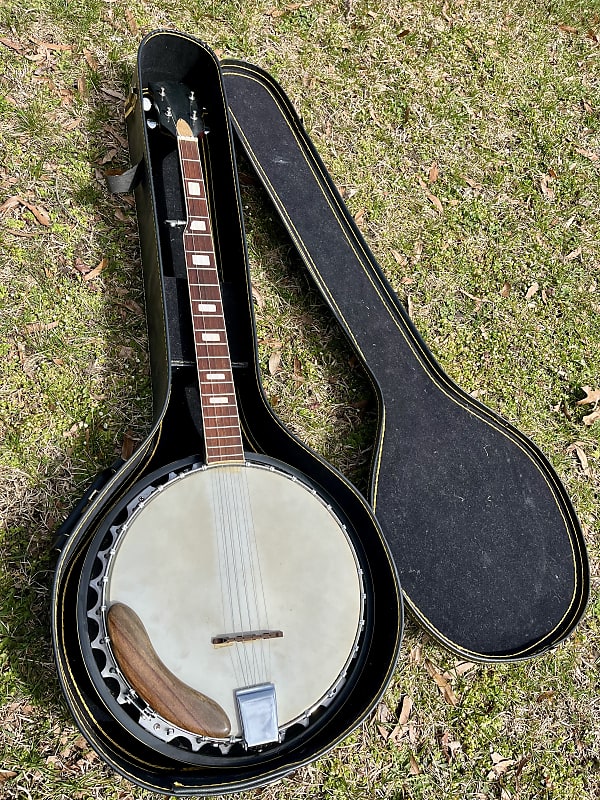 Unknown Brand Vintage 5 String Banjo - Cherry w/Ebony pick guard image 1