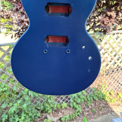 Epiphone LP Jr body - Metallic Blue refin! image 6