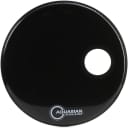 Aquarian Regulator Ported Black Gloss Bass Drumhead - 20 inch - with 4 3/4 inch Offset Port Hole
