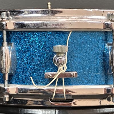 Gretsch Round Badge Blue Sparkle snare drum trio 4x14, 5.5x14, 6.5x14 image 9