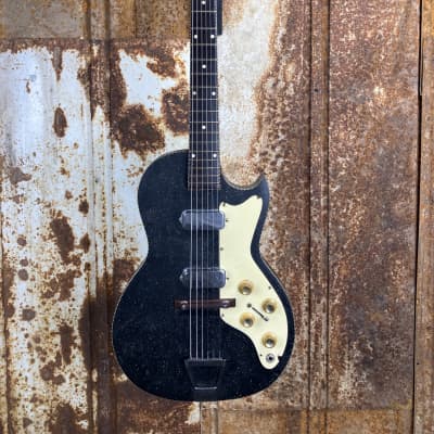 Custom Kraft Midnight Special 1960s Electric Guitar-Black (Used) image 1
