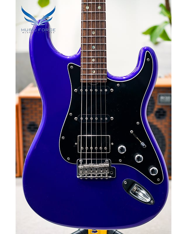 Don Grosh NOS Retro SSH-Purple Krush Metallic w/Gloss Black Pickguard u0026  Matching Headstock | Reverb