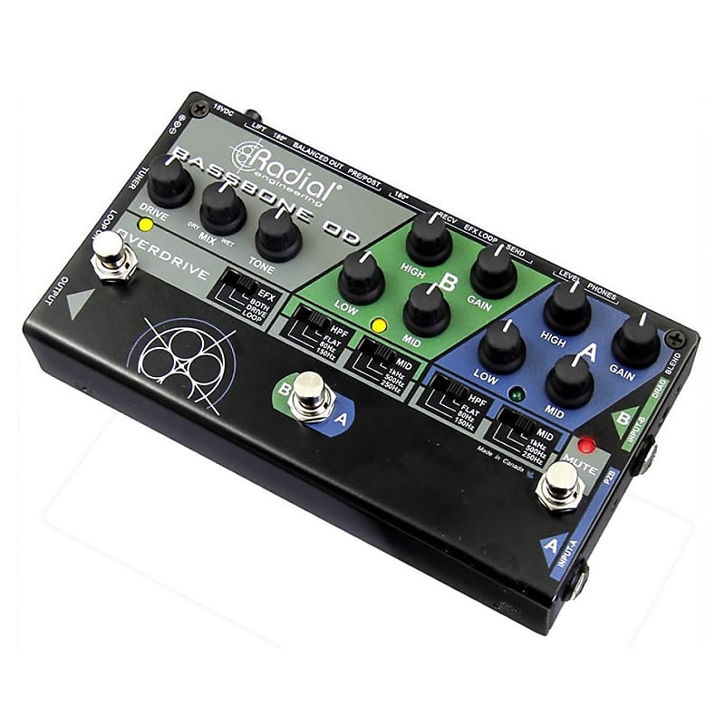 RADIAL Bassbone OD 2-Channel Bass Preamp Pedal - DEMO/OPEN BOX image 1