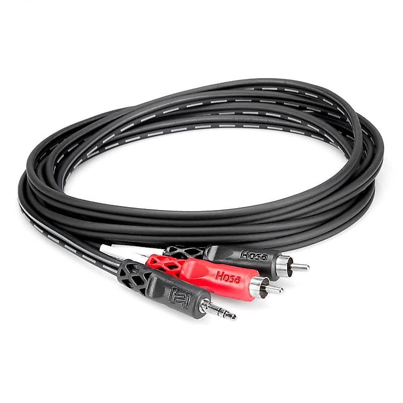 Hosa 3-Foot 1/8" to RCA Stereo Breakout Cable CMR-203 3.5mm image 1