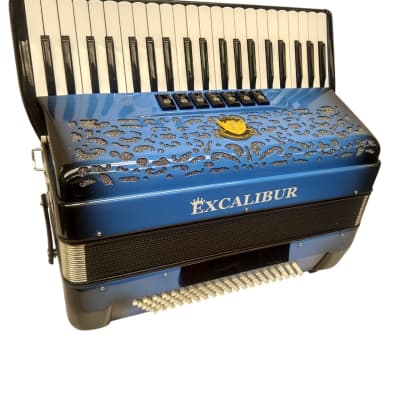 Excalibur Super Classic PSI Series Blue Fade 120 Bass Piano Accordion image 2