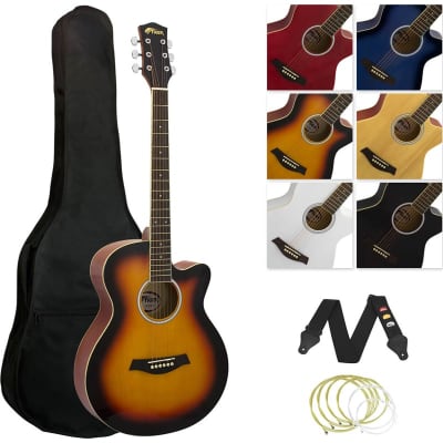 Tiger ACG3 Acoustic Guitar Pack for Beginners, Full Size, Sunburst for sale