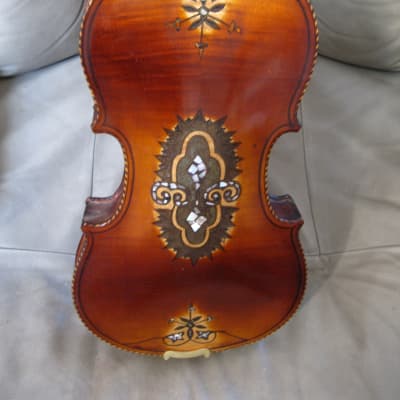 Vintage Violin with Beautiful Inlays, 4/4 c1880 image 6