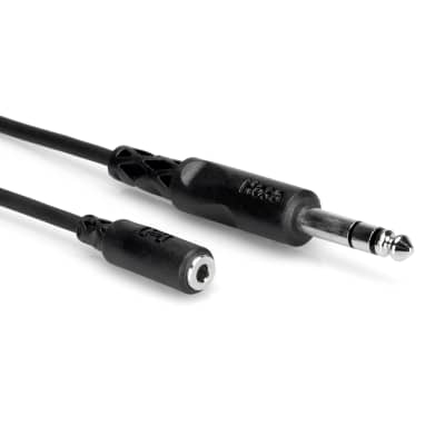 Headphone Adaptor Cable, 3.5 mm TRS to 1/4 in TRS, 25 ft image 1
