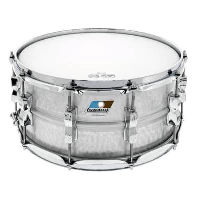 Ludwig LM405K Acrolite Hammered Aluminum Shell Snare Drum with Twin Lugs, 6.5"x 14" image 1