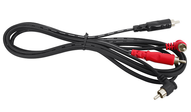 Hosa CRA-202R Dual Right-Angle RCA to Dual RCA Stereo Interconnect Cable - 2m image 1