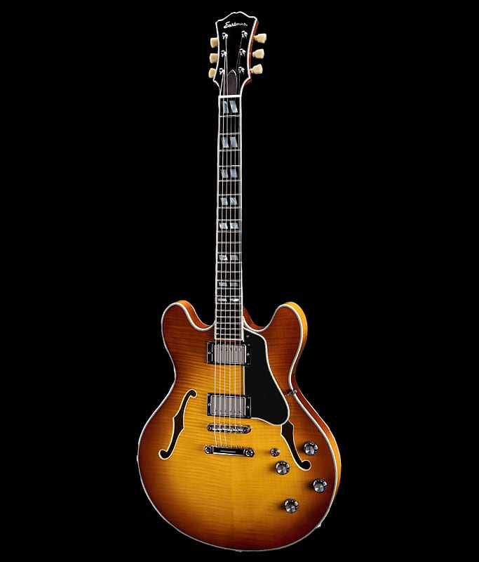 Eastman T486-GB Semi Hollow Body Goldburst Electric Guitar image 1