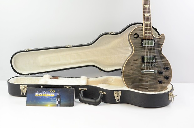 2010 Gibson Chad Kroeger Blackwater Les Paul Guitar Transparent Black w OHSC