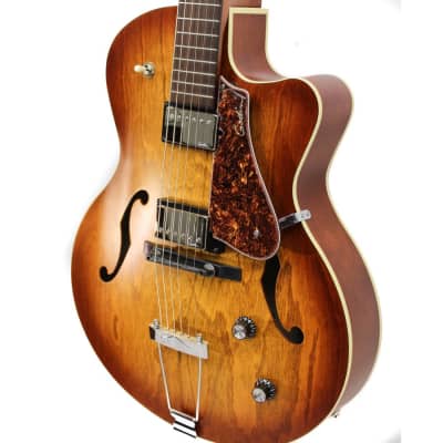 Godin 5th Avenue CW Kingpin II Cognacburst Electric Guitar with case Hollowbody Cognac Burst image 2