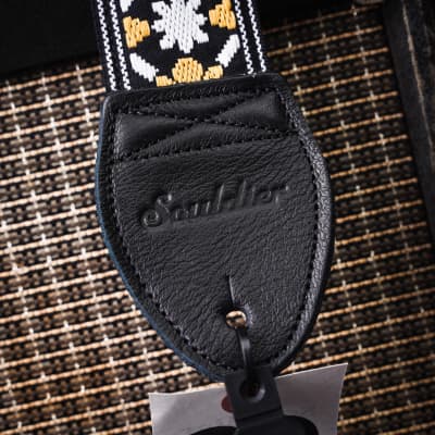Souldier Guitar Strap Tulip Rooftop Black Yellow White image 3