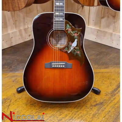 Kiso Suzuki Hummingbird style 1970s - Red sunburst | Reverb