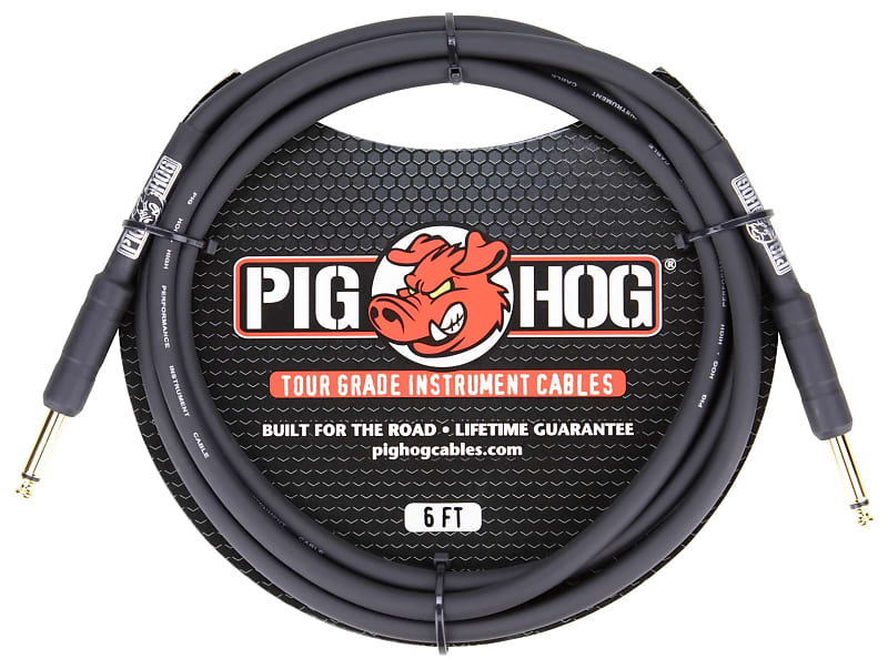 Pig Hog 6ft 1/4" - 1/4" 8mm Inst. Cable image 1