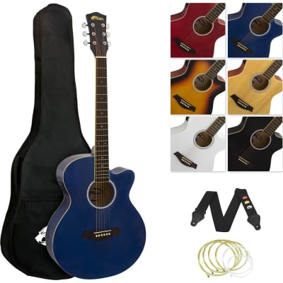 Tiger ACG4 Electro Acoustic Guitar for Beginners, Blue image 1