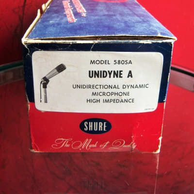 Vintage 1960's Shure 580A Cardioid Dynamic Microphone High Z w accessories 580SA 545 image 3