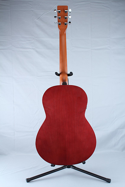 Art and Lutherie Folk Spruce Burgundy Acoustic Electric Guitar by