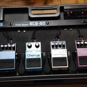 Boss BCB-60 Pedal Board loaded w Made in Japan pedals 1987/88/89 