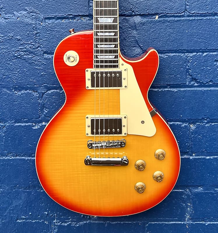 ギター Blitz by Aria Pro II BLP450 Leopard HB Electric Guitar Blitz by Aria Pro II BLP450 Leopard Cherry