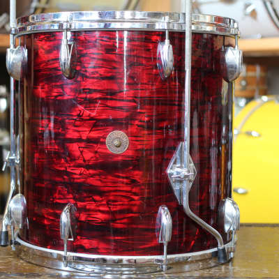 1960's Gretsch Name Band in Red Wine Pearl 14x22 16x16 9x13 imagen 8