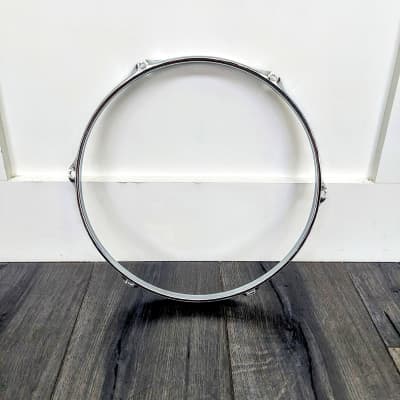 Brand New Unbranded (DW, Ludwig, Yamaha, Gretsch, Pearl etc) 12" 6 Lug Tom Snare Drum 2.3mm Triple Flanged Hoop Chrome image 1