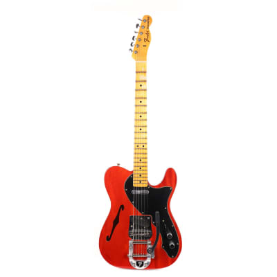 Fender Custom Shop Michigan Mahogany 1968 Telecaster Thinline Journeyman Relic Faded Aged Crimson Transparent 2023 image 2