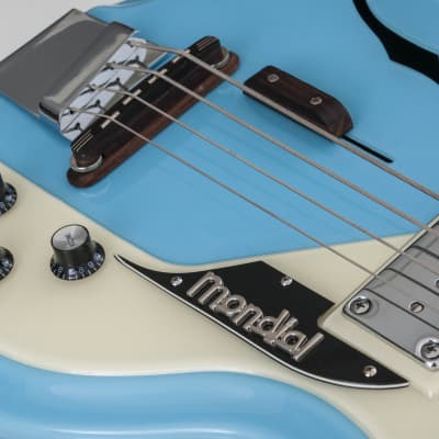 Italia Mondial Classic Bass, Italia blue, semi-hollow, Piezo Bridge , Resoglass top, made in Korea image 10
