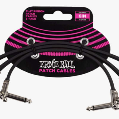Ernie Ball ERNIE BALL 1962 LOGO HAT L/XL/Paradigm 9-42 pack, One set of 3 Flat Ribbon Patch Cables 6” image 3