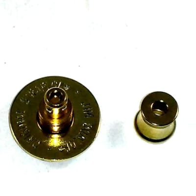 Dunlop Strap Locks - Guitar -Original Slim Button Strap Retainer System Brass image 1
