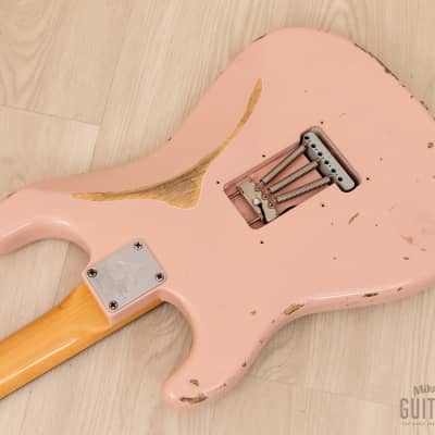2007 Fender Custom Shop NAMM Limited Edition 1962 Stratocaster Relic Shell Pink w/ Case, COA image 14